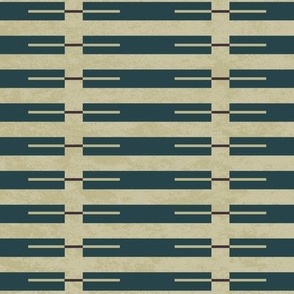 Japonica Horizontal Indigo Stripes on Textured Background 