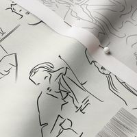 Hand Drawn Illustration - Treat Yourself at Cafe 50 - Modern  Vintage