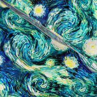 Starry Night Sky Swirly Stars from Van Gogh's Painting (sky only - large version 344)