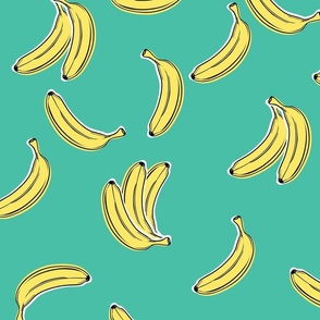 Teal Bananas  by Allison Kreft