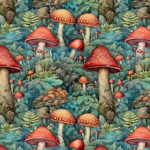fairy tale mushroom forest