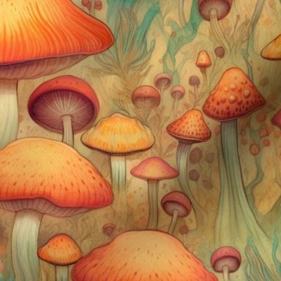 magical mushroom fairy tale forest