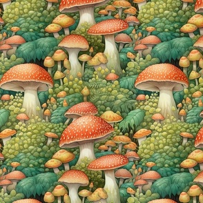 botanical mushroom magic fairy tale forest