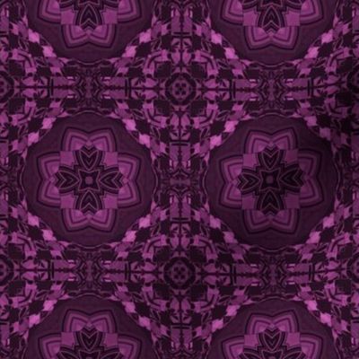 purple pink ornate geometric check