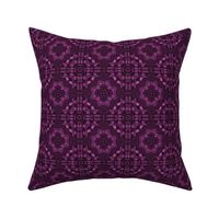 purple pink ornate geometric check