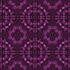 purple pink ornate geometric check