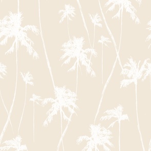 Floating Palms White on Pristine