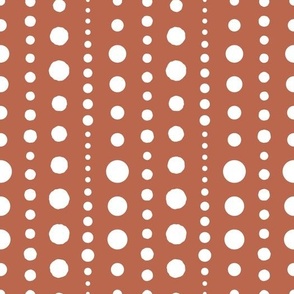 Dotted Lines Terracotta, Large Scale