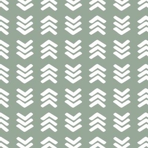 Chevron Arrows Sage, Medium Scale