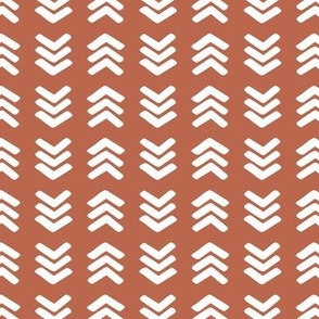 Chevron Arrows Terracotta, Medium Scale