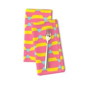 Psychedelic Beach Towel Pink and Yellow