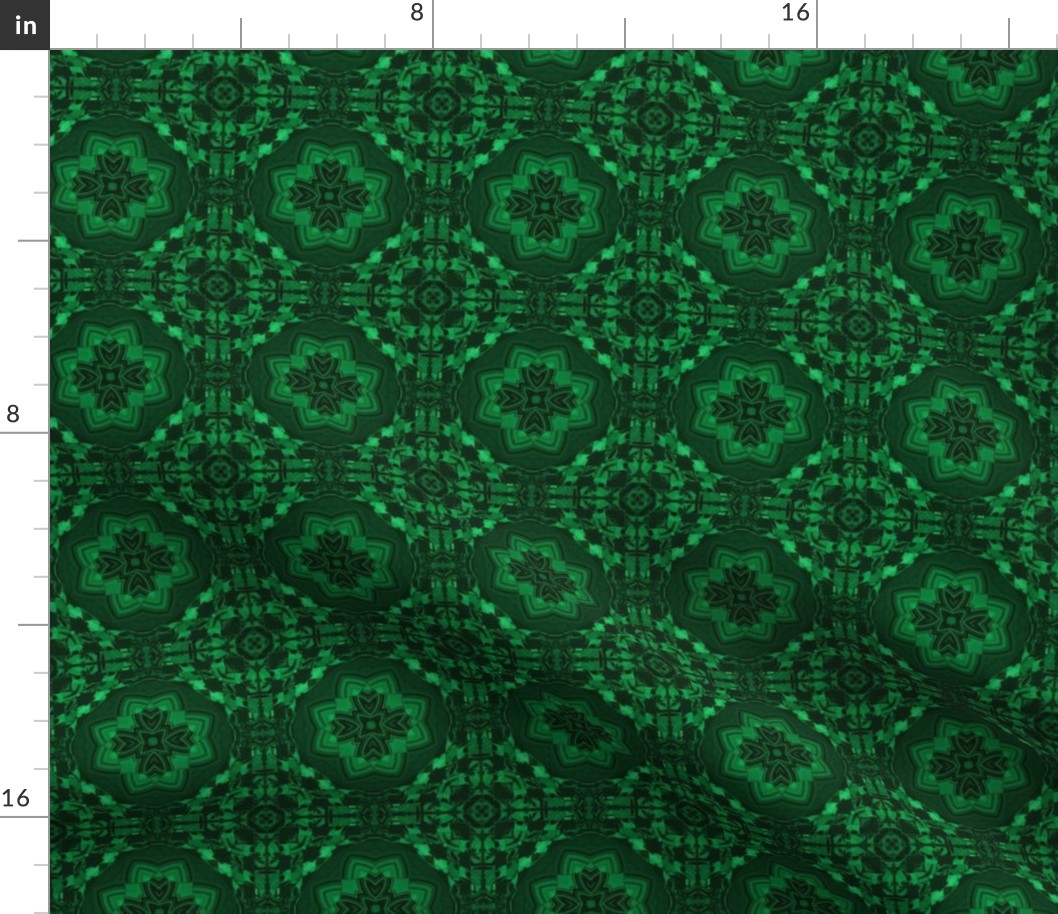 emerald green geometric check