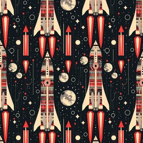  Retro Rockets Mid Century Modern Space and Time Adventure