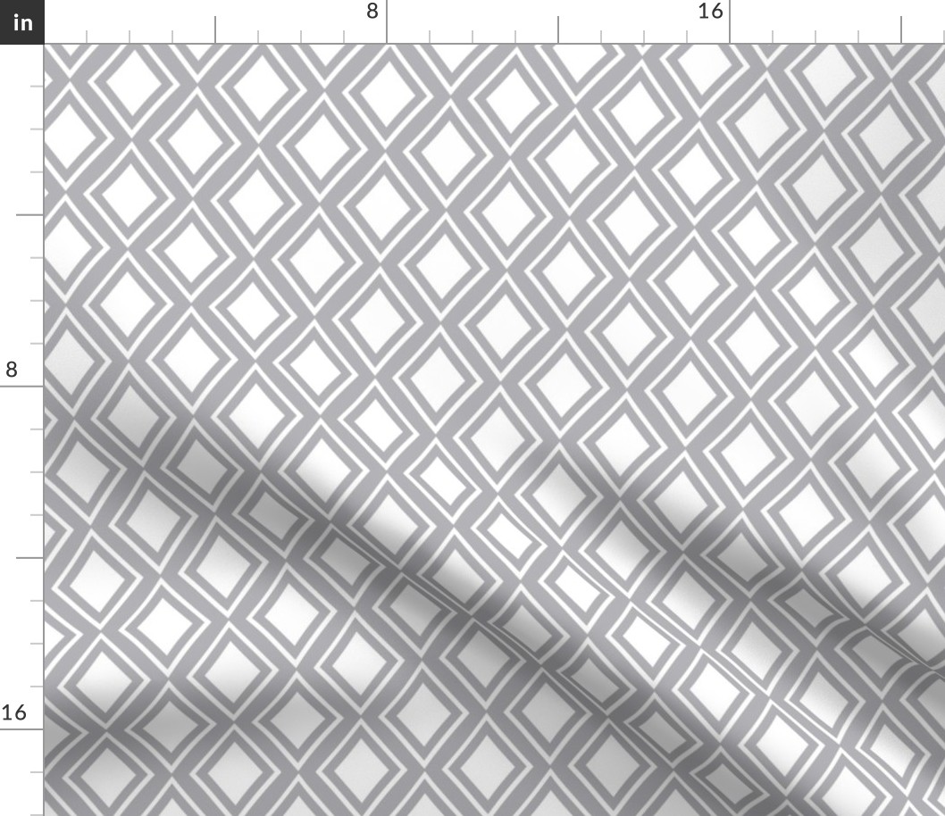 Geometric Diamond Pattern Grey