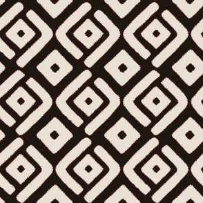 Bold Kuba Cloth Black white red (Med. scale)