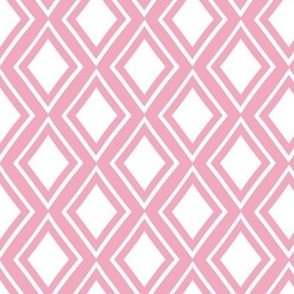 Geometric Diamond Pattern Light Pink