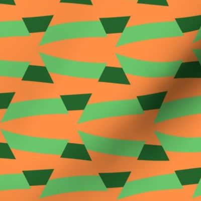 Psychedelic  Beach Towel Green and Orange