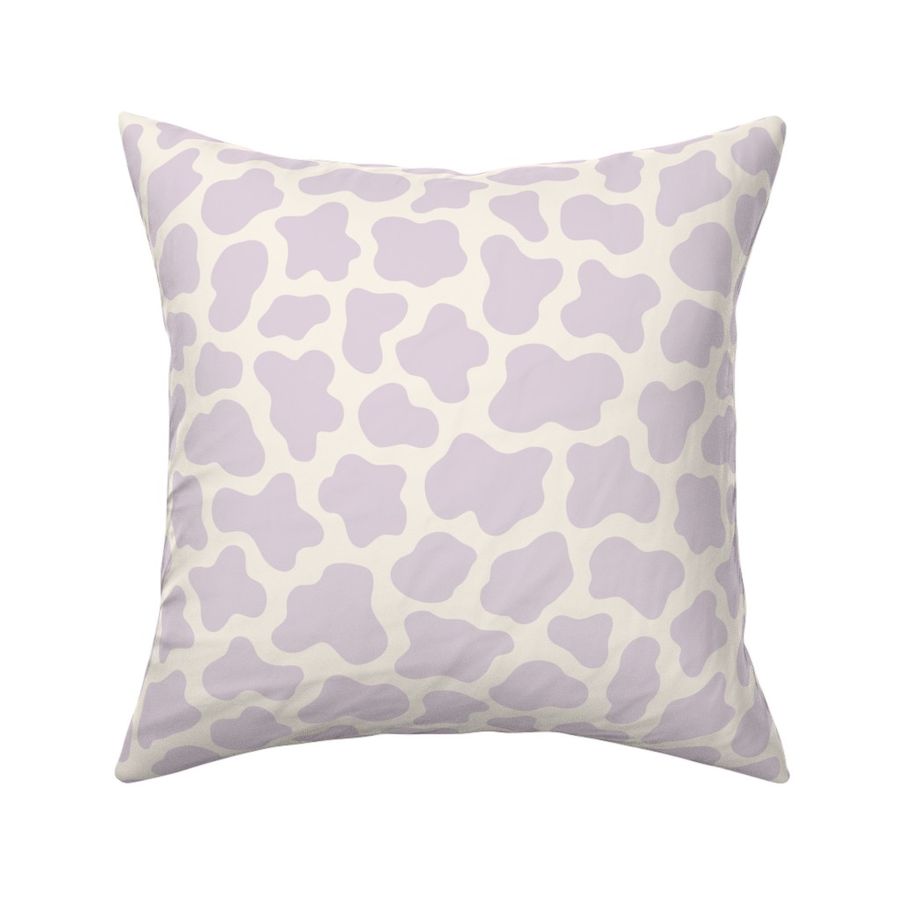 Pastel Purple Cow Print {Lilac} Cute Cow Fabric | Spoonflower