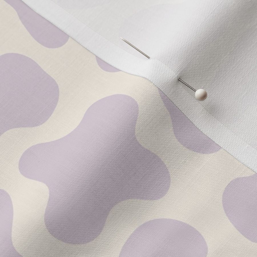 Pastel Purple Cow Print {Lilac} Cute Cow Fabric | Spoonflower