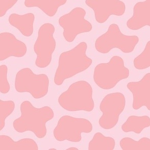 Pastel Pink Cow Print {Tone on Tone Pink} Tonal Cute Cow Spots