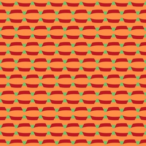 Psychedelic Beach Towel Orange and Red/ Small