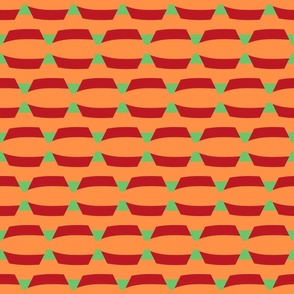 Psychedelic Beach Towel Orange and Red