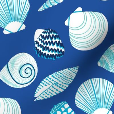 Seashells in Blue