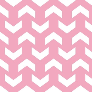 Geometric Chevron Light Pink, Large Scale