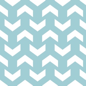 Geometric Chevron Light Blue, Large Scale