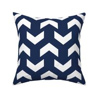 Geometric Chevron Navy, Large Scale