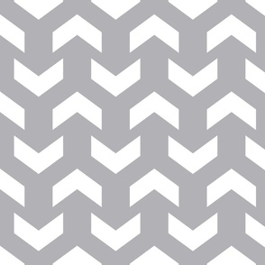 Geometric Chevron Arrows Grey, Large Scale