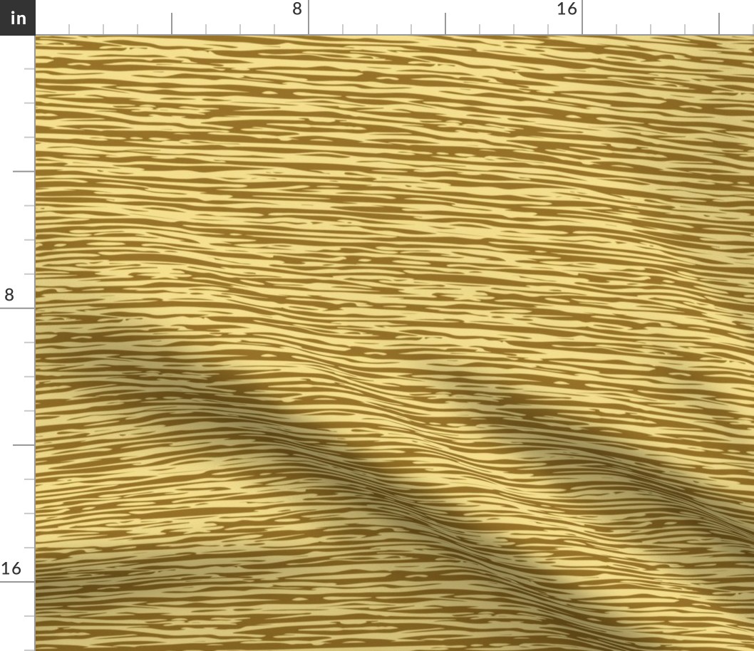 Khaki Yellow on Burnt Gold Wood Grain Horizontal, medium
