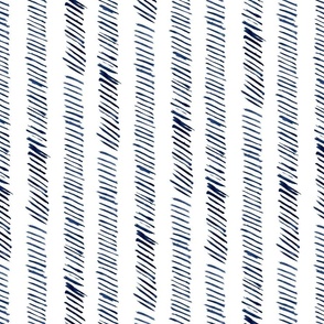 Painted Dashed stripes Navy
