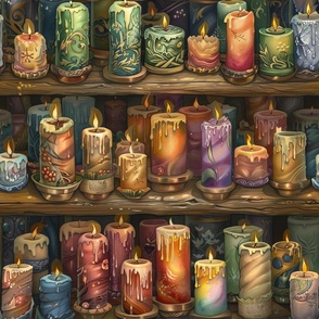 Watercolor Magical Candles