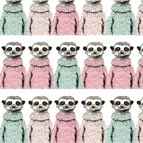 Meerkats in sweaters