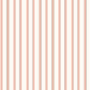 Ticking Stripe: Shell Pink Pillow Ticking