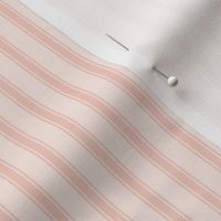 Ticking Stripe: Light Shell Pink Pillow Ticking