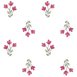 Ditsy petite watercolour floral buds