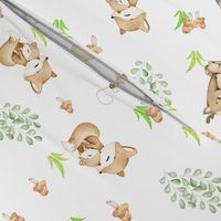 Woodland Animals Moms and Babies Nursery Rotated 