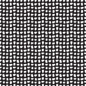 Brush Stroke Grid - white on black