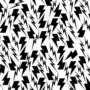 Black and White  Lightning Background Y2K Pattern