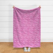 Medium Watercolor Monochrome Hot Pink Mermaid Fish Scales with Faux Glittery Stylised Lines