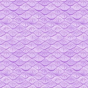 Small Watercolor Monochrome Amethyst Purple Mermaid Fish Scales with Faux Glittery Stylised Lines