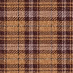 (small scale) warm fall plaid  - gold/dark red - LAD24