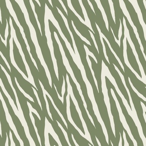 Summer Safari-tiger-stripes - green and beige