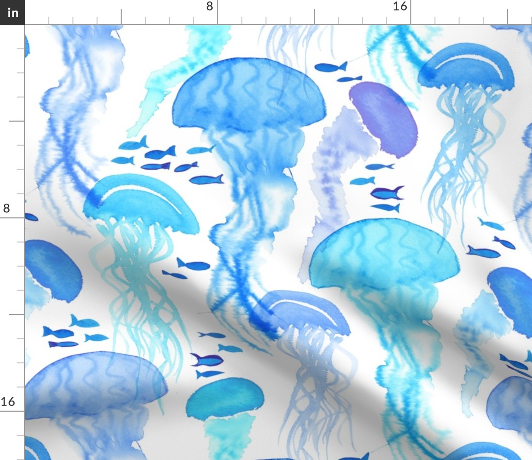 Jellyfish Watercolor - ocean sea creature