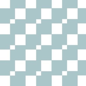 Faded Teal Midcentury Modern Checkerboard