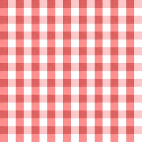 Gingham check in flame - large - 2”