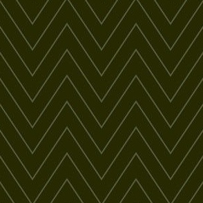 Simple Chevron in Muted Olive on Dark Sage Green (BR014_10)