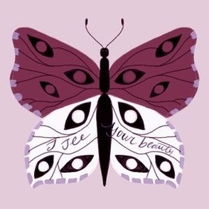 Butterfly - I see your beauty - eyes - light pink - love - power - acceptance  - empowering